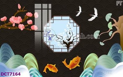 File gốc File gốc in nền tường vân đá cẩm thạch DCT7164 (in lụa) tranh mã đáo