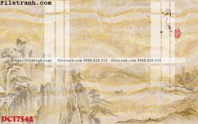 File gốc File in vân đá cẩm thạch DCT7542 (in lụa) hoa văn cổ điển
