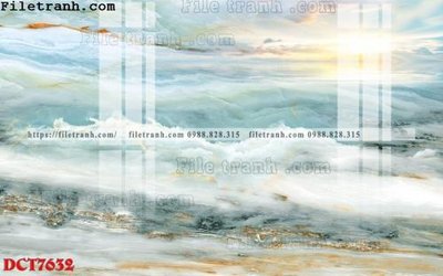 File in trần File in vân đá cẩm thạch DCT7632 (bản gốc) phong cảnh