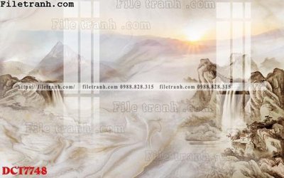 File in trần File in vân đá cẩm thạch DCT7748 (bản gốc) đại dương