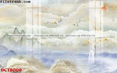 File gốc File in vân đá cẩm thạch DCT8009 (in tráng gương) sang trọng