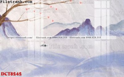 File in trần File in vân đá cẩm thạch DCT8242 (bản gốc) mây trời