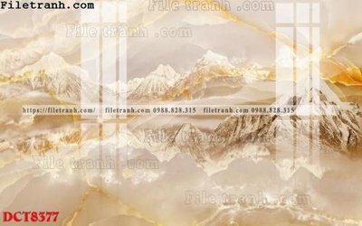 File tranh File in vân đá cẩm thạch DCT8377 (bản gốc) in lụa 5D