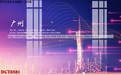 File tranh File in vân đá cẩm thạch DCT8581 (gốc) chủ đề thành phố