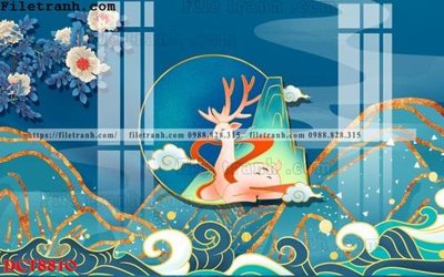 File tranh File in vân đá cẩm thạch DCT8810 (file gốc) chủ đề phong thủy