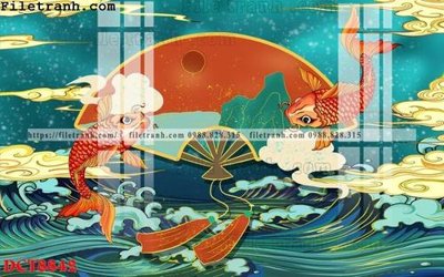 File in lụa File in vân đá cẩm thạch DCT8842 (phong cảnh) File in vân đá cẩm thạch DCT8842