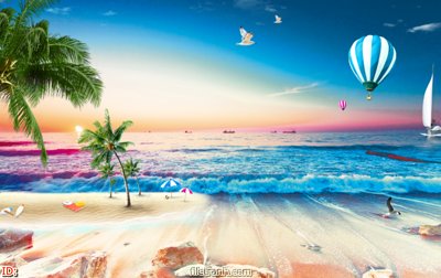 File gốc File gốc đại đương biển DD261 (in lụa) tranh mã đáo