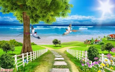 File gốc File gốc đại đương biển DD348 (trang trí) phòng trẻ em