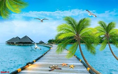 File tranh File gốc đại đương biển DD413 (gốc) chủ đề thành phố