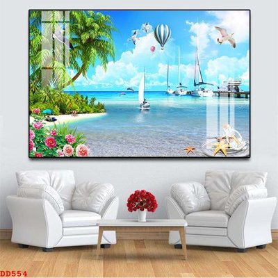 File tranh gốc File gốc đại đương biển DD554 chủ đề hiện đại