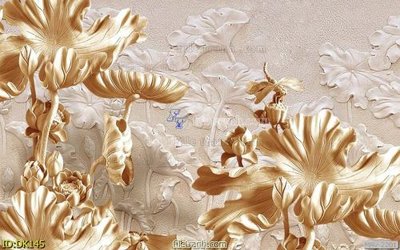 Tải file File tranh điêu khắc hoa sen DK145 (PSD) cho in ấn quảng cáo