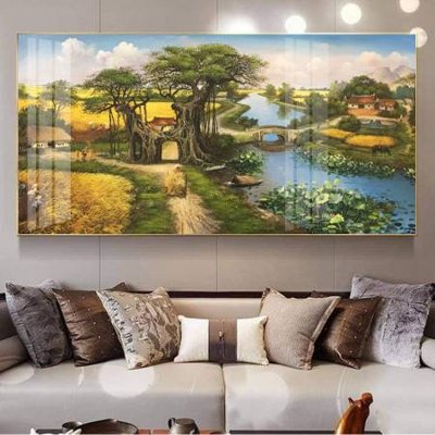 File tranh File tranh đồng quê DQ1006 (ảnh gốc) chi tiết rõ ràng