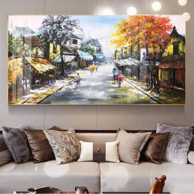 Ảnh gốc File tranh đồng quê DQ1012 (độ nét cao) in tráng gương