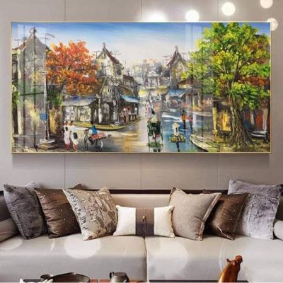 File gốc File tranh đồng quê DQ1017 (in mica) làm bảng hiệu