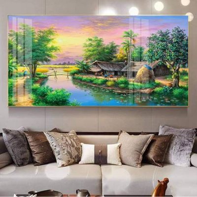 File gốc File tranh đồng quê DQ1028 (in 3D) cho trang trí