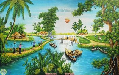 Tải file File tranh đồng quê DQ116 (gốc) chủ đề phong thủy