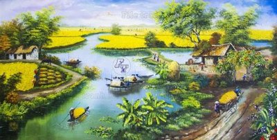 File tranh File tranh đồng quê DQ161 (ảnh gốc) in trần xuyên sáng