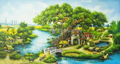 File in ấn File tranh đồng quê DQ167 (bản gốc) sắc nét