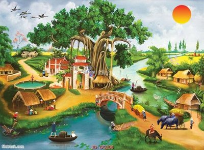 File in mica File tranh đồng quê DQ206 (ảnh gốc) đẹp