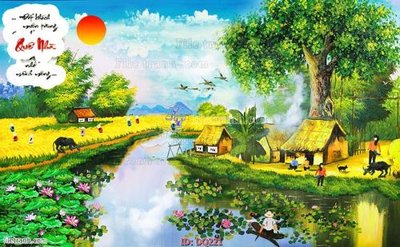 File tranh trang trí File tranh đồng quê DQ221 (file gốc)