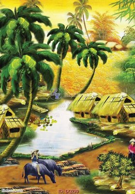 File ảnh File tranh đồng quê DQ239 (gốc) trang trí khách sạn