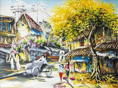 Download file gốc File tranh đồng quê DQ240 (in mica) trang trí