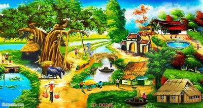 Tải file File tranh đồng quê DQ246 (ảnh gốc) in tranh kính
