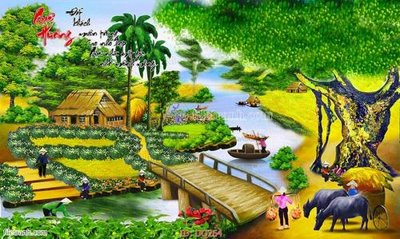 Tải file gốc File tranh đồng quê DQ264 (in không vỡ ảnh)