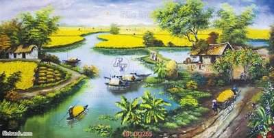 File gốc File tranh đồng quê DQ265 (cho in ấn) từ kho Filetranh
