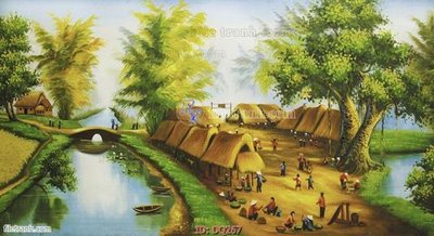 Tải file File tranh đồng quê DQ267 (gốc) chủ đề tôn giáo