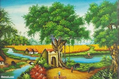 Tải file File tranh đồng quê DQ275 (gốc) in ấn ngay lập tức