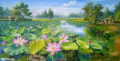 Ảnh mô tả file gốc in mica File tranh đồng quê DQ276