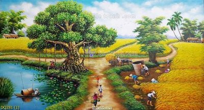 File tranh gốc File tranh đồng quê DQ281 (bản quyền) Filetranh.com