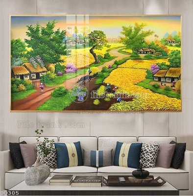 Tải file gốc File tranh đồng quê DQ305 (in tráng gương) 5DFile gốc File tranh đồng quê DQ305 (in ấn) phiên bản premium