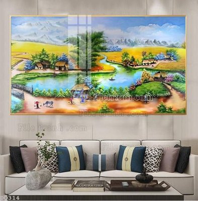 File gốc File tranh đồng quê DQ314 (cho in UV) siêu nét