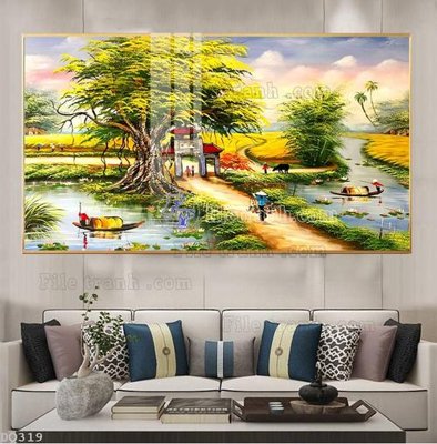 File tranh File tranh đồng quê DQ319 (gốc) chủ đề tĩnh vật