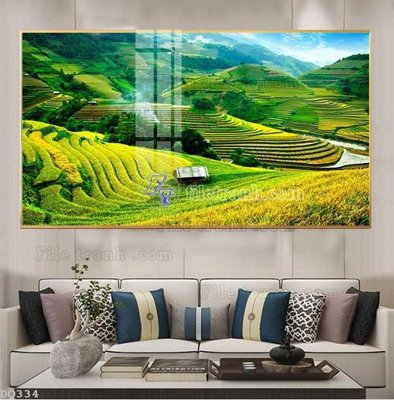 File PSD File tranh đồng quê DQ334 (nguyên gốc) chất lượng cao
