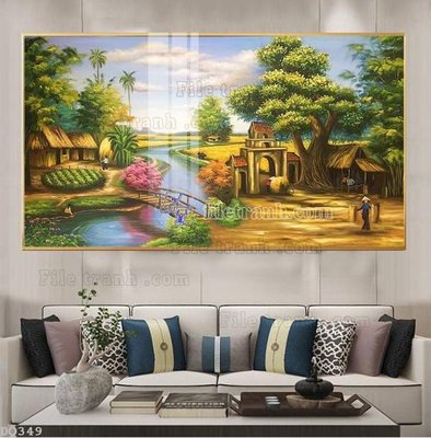Tệp tin gốc File tranh đồng quê DQ349 (chất lượng cao) File tranh đồng quê DQ349