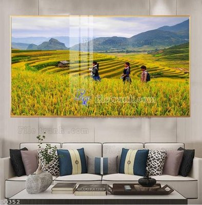 File in ấn chuyên nghiệp File tranh đồng quê DQ352 (file gốc)