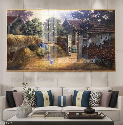 Mua file tranh gốc File tranh đồng quê DQ377 tại Filetranh.com