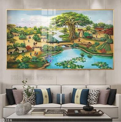 Tải về file gốc File tranh đồng quê DQ384 (dùng cho in quảng cáo)