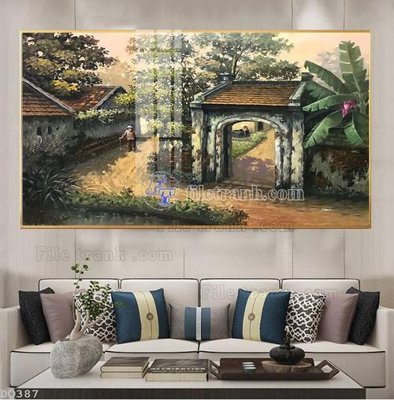 File gốc File tranh đồng quê DQ387 (ảnh rõ nét) để in