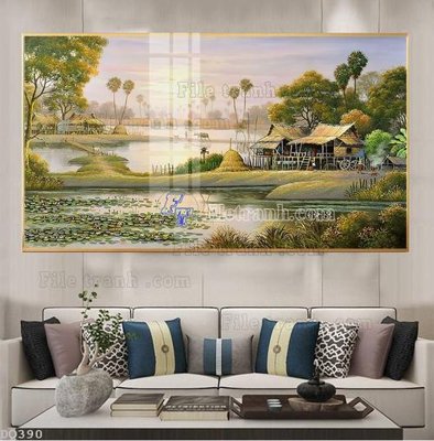 File tranh File tranh đồng quê DQ390 (ảnh gốc) độ nét vượt trội