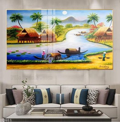 File in ấn File tranh đồng quê DQ401 chuyên nghiệp