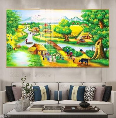 File gốc File tranh đồng quê DQ418 (phong cách) châu Âu