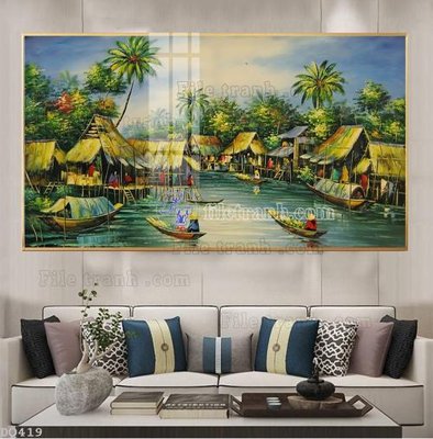 Tải file File tranh đồng quê DQ419 (ảnh gốc) 300dpi File tranh đồng quê DQ419