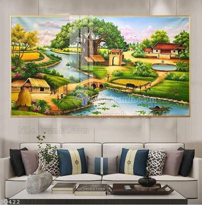 File gốc File tranh đồng quê DQ422 (dành cho quảng cáo)