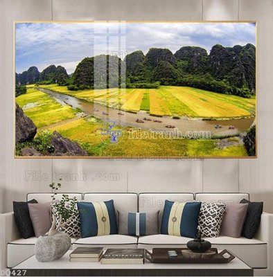 File in ấn File tranh đồng quê DQ427 (bản gốc) chất lượng cao