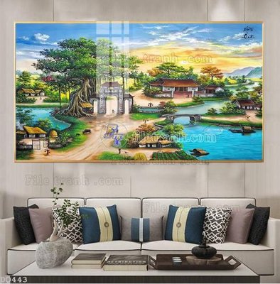 Tải file File tranh đồng quê DQ443 (gốc) làm file quảng cáo