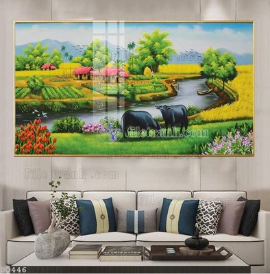 Tải file tranh File tranh đồng quê DQ446 (gốc) tại Filetranh.com